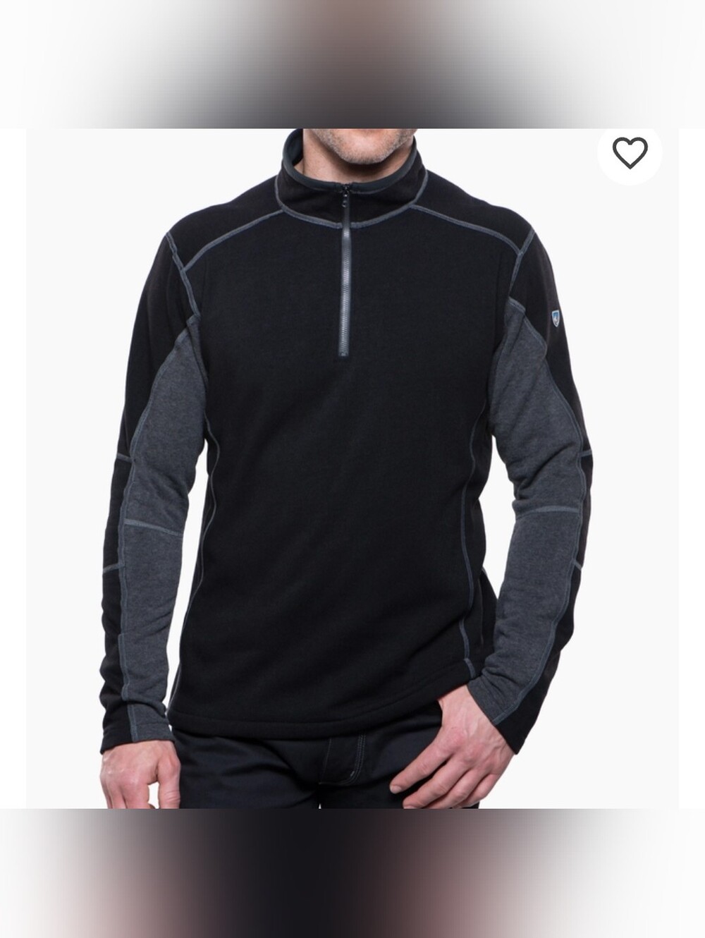 Kuhl Kashmira Revel  Black and Gray Quarter Zip Pullover